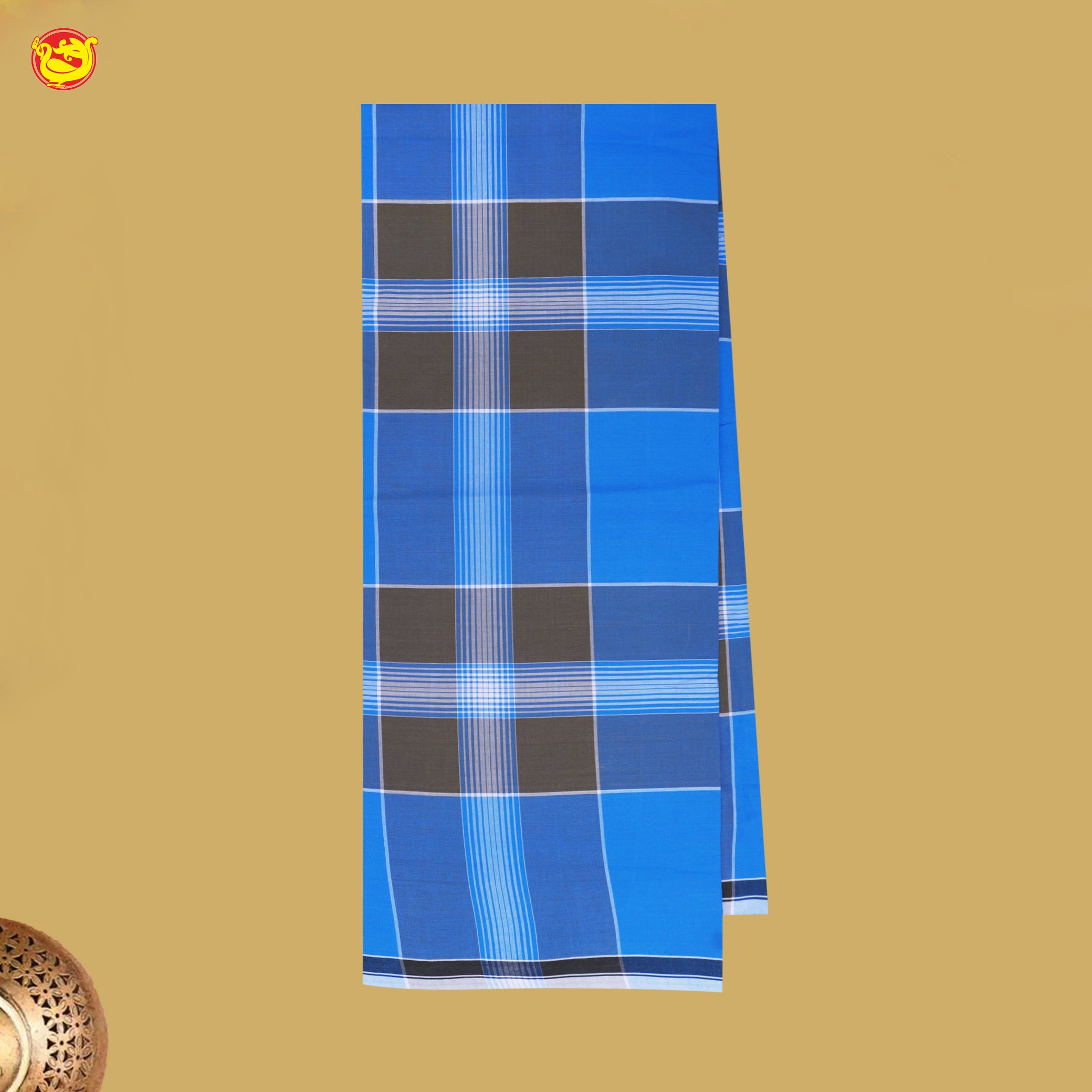 Men’s Checked Cotton Stitched Lungi