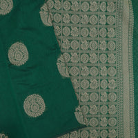 Green With Sandal Zari  Silk Cotton Saree