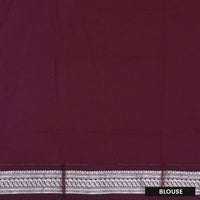 Sky Blue With Wine Red Premium Quality Kalyani Cotton Saree
