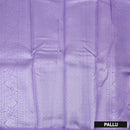 Light Blue with Lavender Litchi Silk Saree