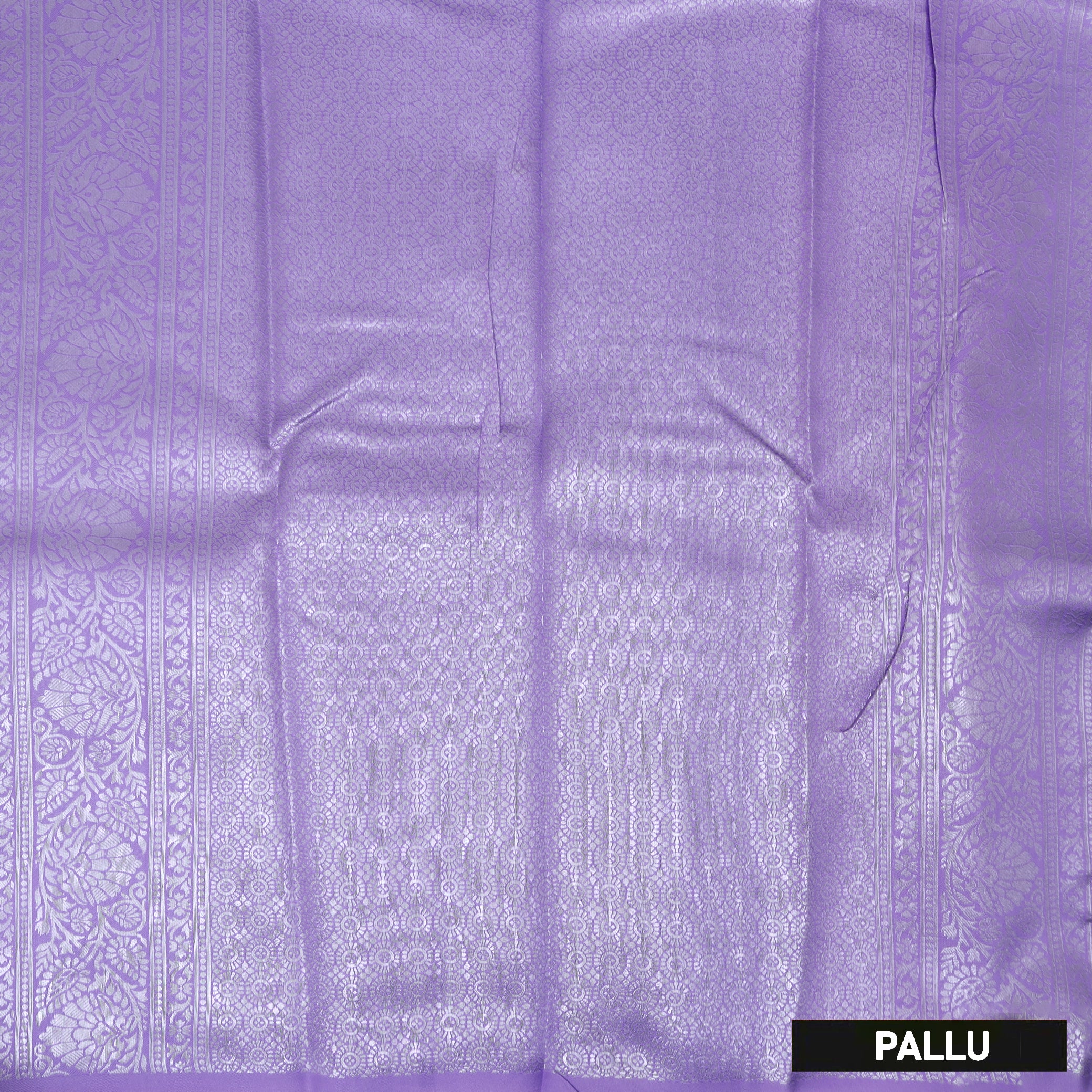 Light Blue with Lavender Litchi Silk Saree