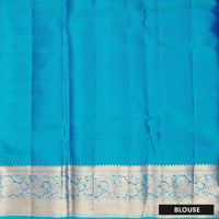 Grape With Blue pure Kanchipuram silk saree