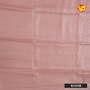 Baby Pink with Embroidery work Buttas and Floral Design Tissue Saree