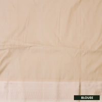 Sea Green With light beige Soft Silk