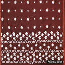 Brown Linen Cotton Saree with Contrast Blouse