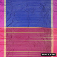 Royal Blue With Magenta Pink Arani Silk Saree