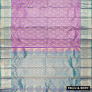 Grape With Blue pure Kanchipuram silk saree