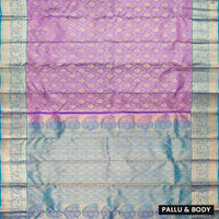 Grape With Blue pure Kanchipuram silk saree