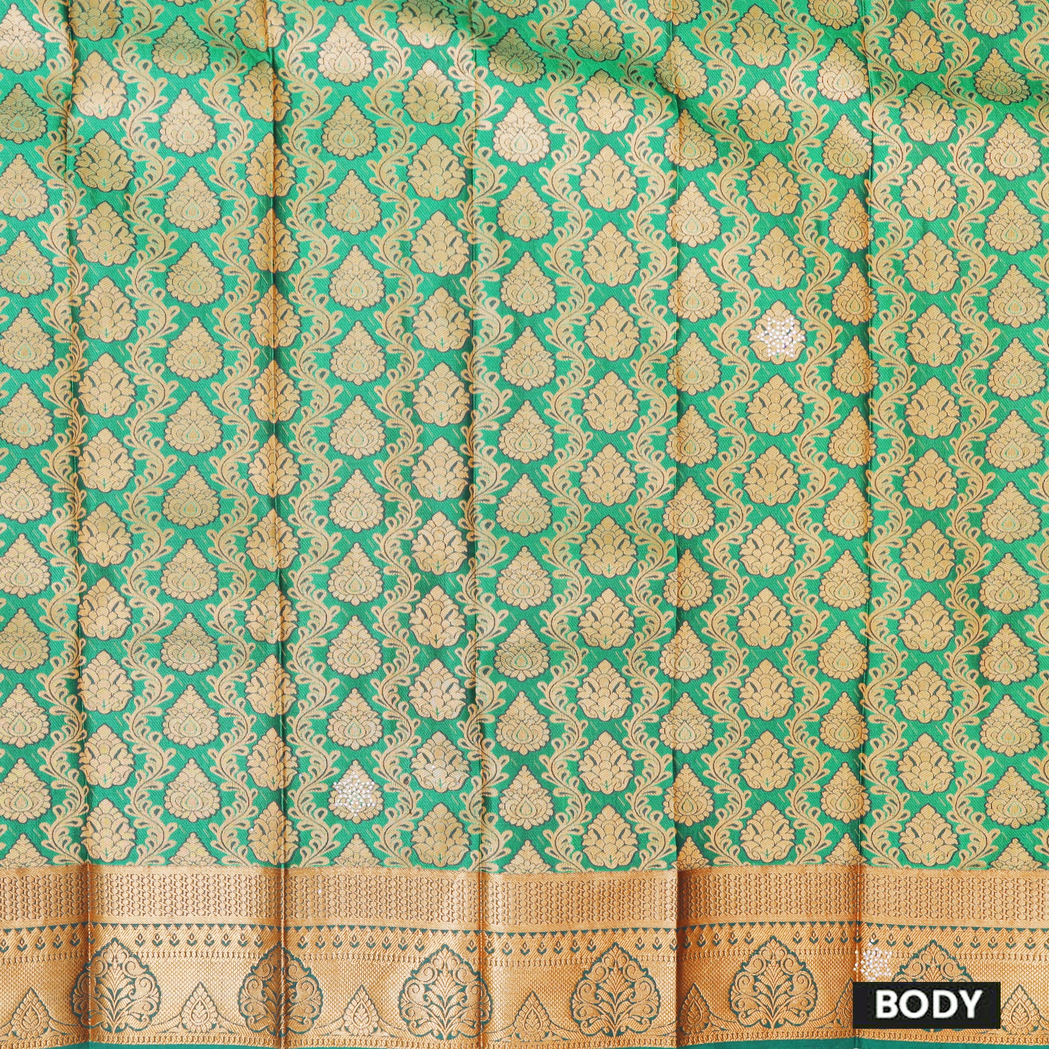 Green with Blue Art Silk Saree