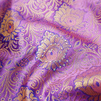 Grape With Blue pure Kanchipuram silk saree