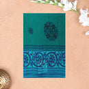 Sea Green Sungudi Cotton Saree without Blouse