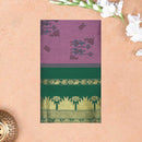 Magenta with a Green border and pallu Premium Quality Kalyani Cotton Saree