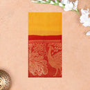 Mango Yellow With red Sungudi Cotton Saree without Blouse