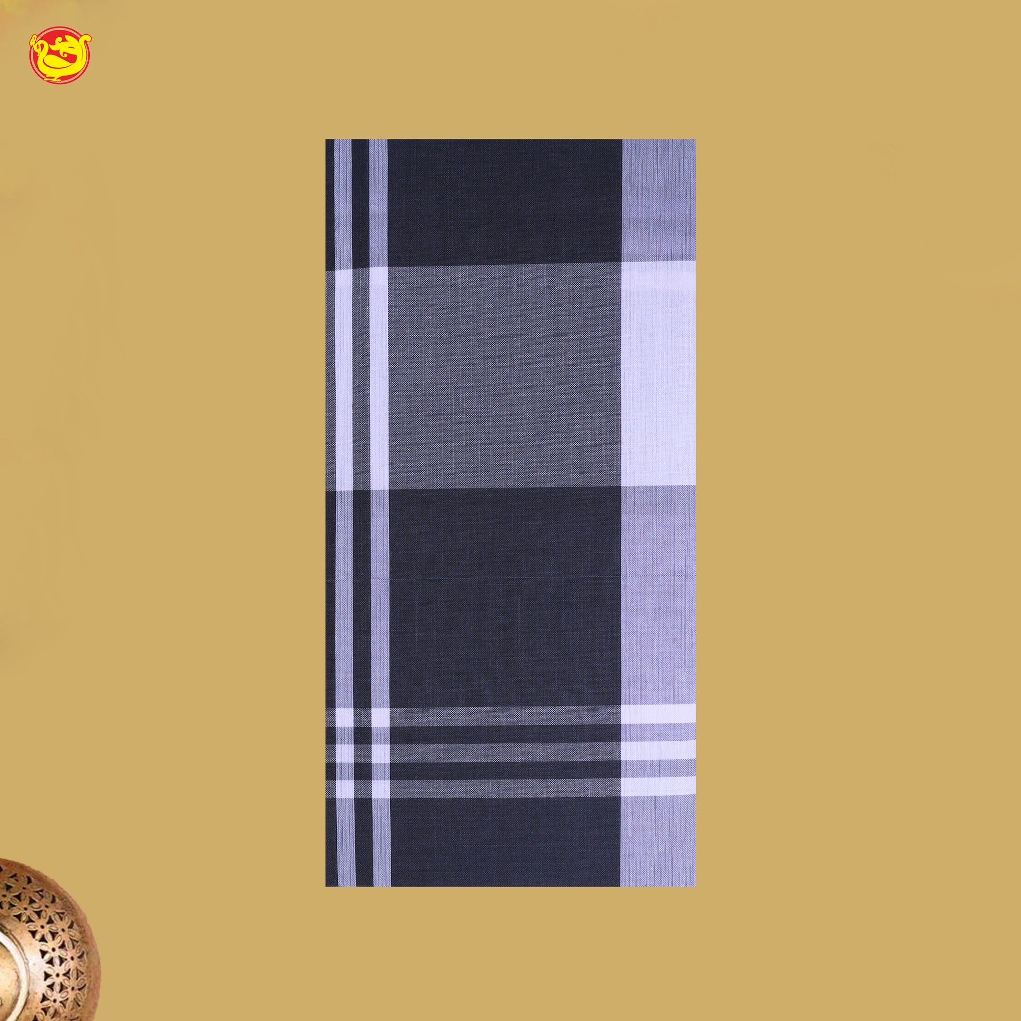 Men’s Checked Cotton Stitched Lungi