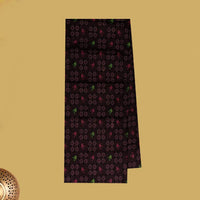 Black with Pink flower design Cotton Printed Lungi