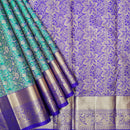 Green With Royal Blue pure Kanchipuram silk saree