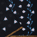 Block Linen Cotton Saree with Contrast Blouse