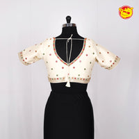 Half White color handwork Readymade blouses