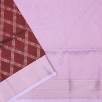 Maroon  With  light purple Soft Silk