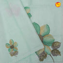 Pista Green Semi Raw Silk Saree