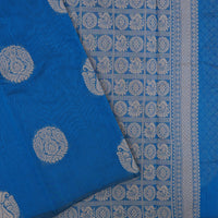 Firozi Blue With Sandal Zari  Silk Cotton Saree