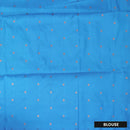 pistachio green and royal blue Soft Silk Saree