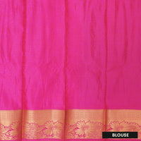 Forest Green with Pink Art Silk Saree