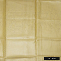 Golden Colour Fancy Weaving Saree