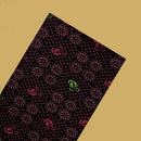 Black with Pink flower design Cotton Printed Lungi