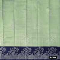 Green with Navy Blue Kubera Silk Saree