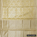 Golden Colour Fancy Weaving Saree