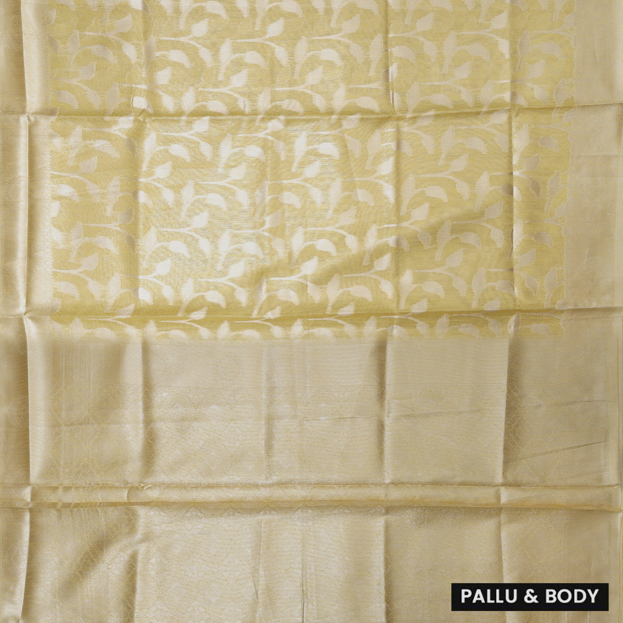 Golden Colour Fancy Weaving Saree