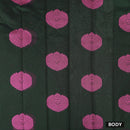 Block With Pink Silk Cotton Saree Without Border