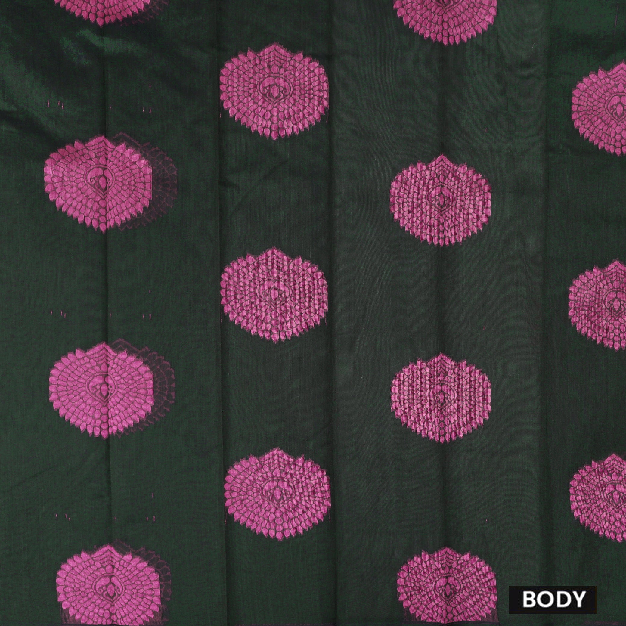 Block With Pink Silk Cotton Saree Without Border
