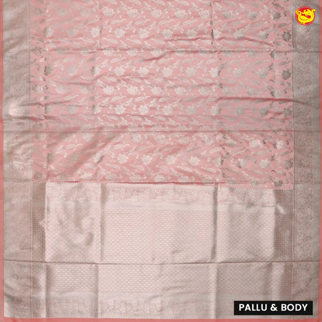 Light Pink Colour Banarasi Saree with Woven Designs