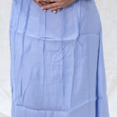 Aarviya-Light blue With  Floral Design  Ladies Branded Umbrella Top Readymade