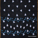 Block Linen Cotton Saree with Contrast Blouse