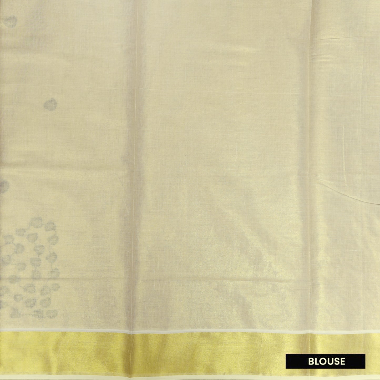 Off White With Black Leaf Cluster Motifs Embroidery  traditional kerala onam saree