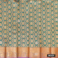 Forest Green with Pink Art Silk Saree