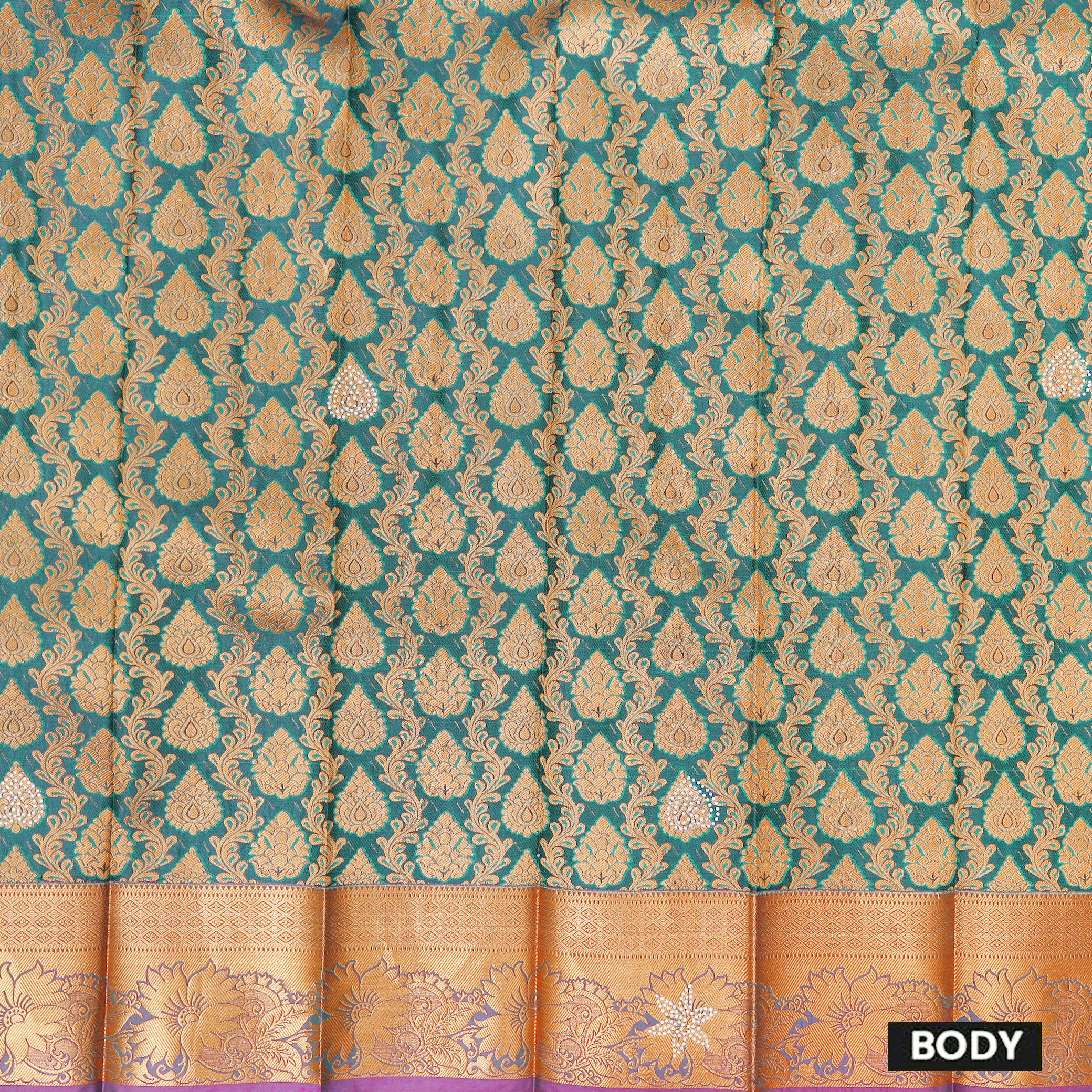 Forest Green with Pink Art Silk Saree