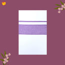 White with LAVENDER Fancy BIG BORDRE Cotton Men’s Dhoti