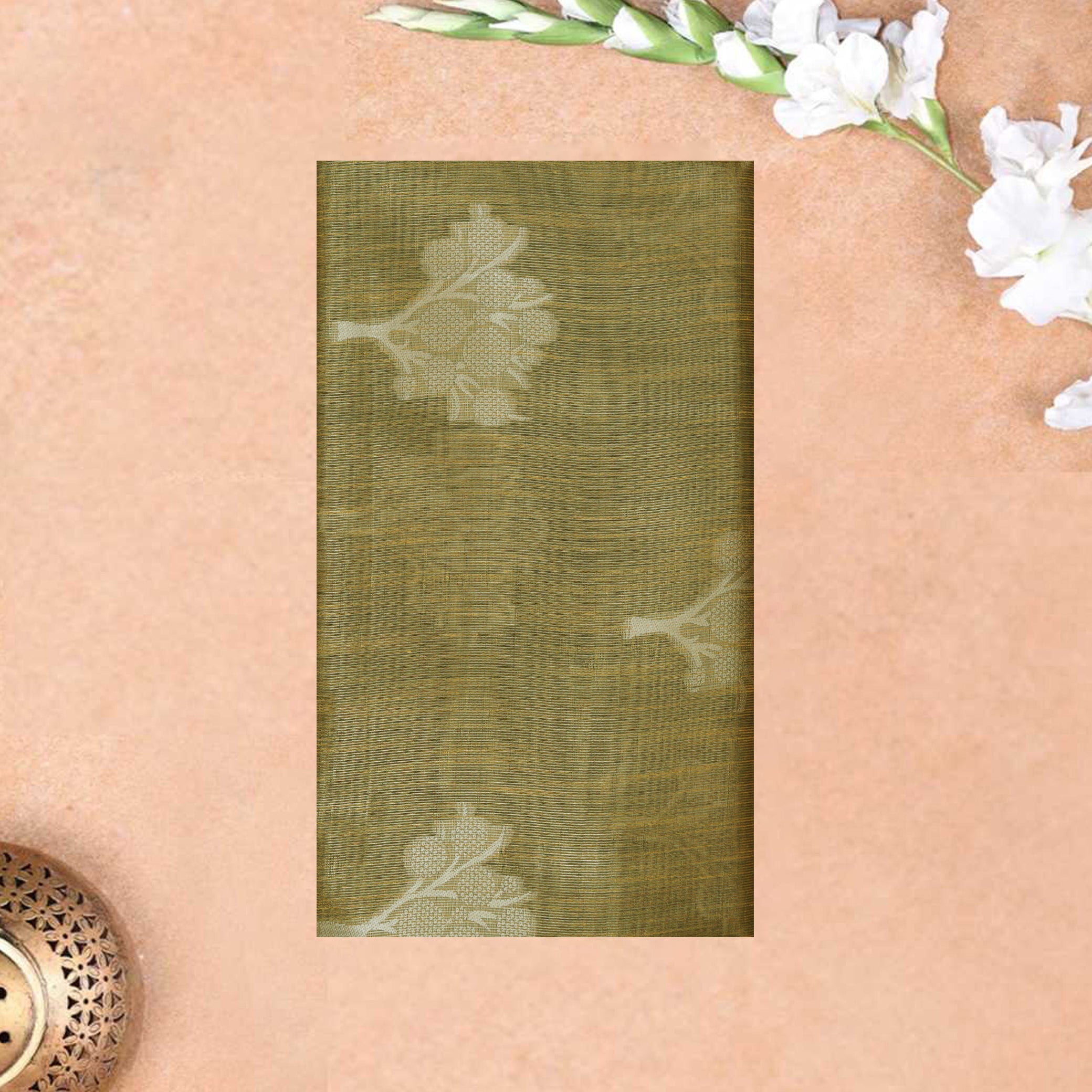 Light Brown Colour Fancy Weaving Saree