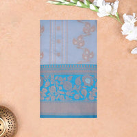 light sky and blue Soft Silk Saree