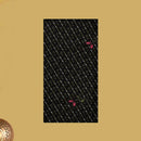 Black with Olive Green flower design Cotton Printed Lungi