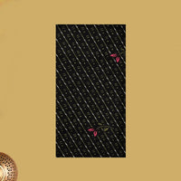 Black with Olive Green flower design Cotton Printed Lungi