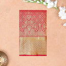 Red Color Golden Zari Border Wedding Silk Saree