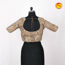 Mustard Printed Cotton Readymade Blouse - Thenianantham