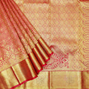 Red Color Golden Zari Border Wedding Silk Saree