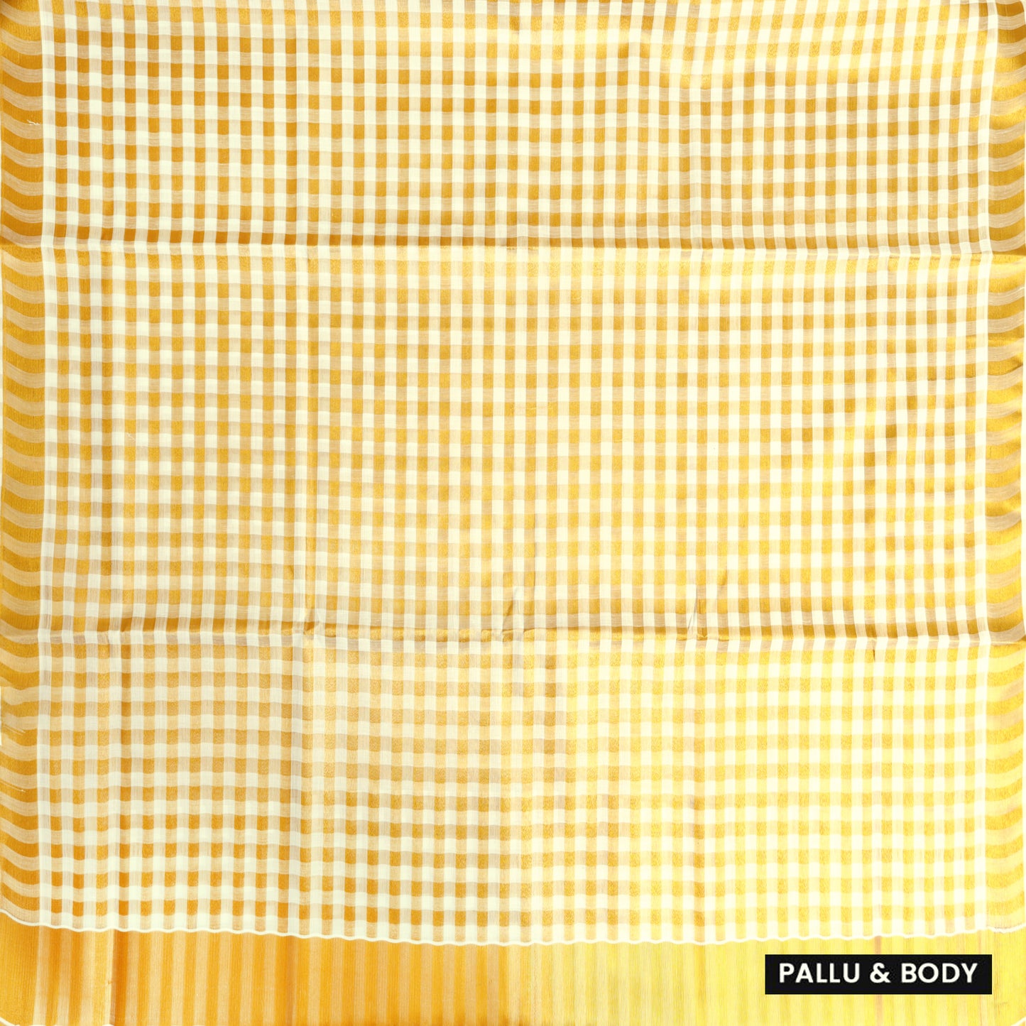 Off White With Golden Checked traditional kerala onam saree