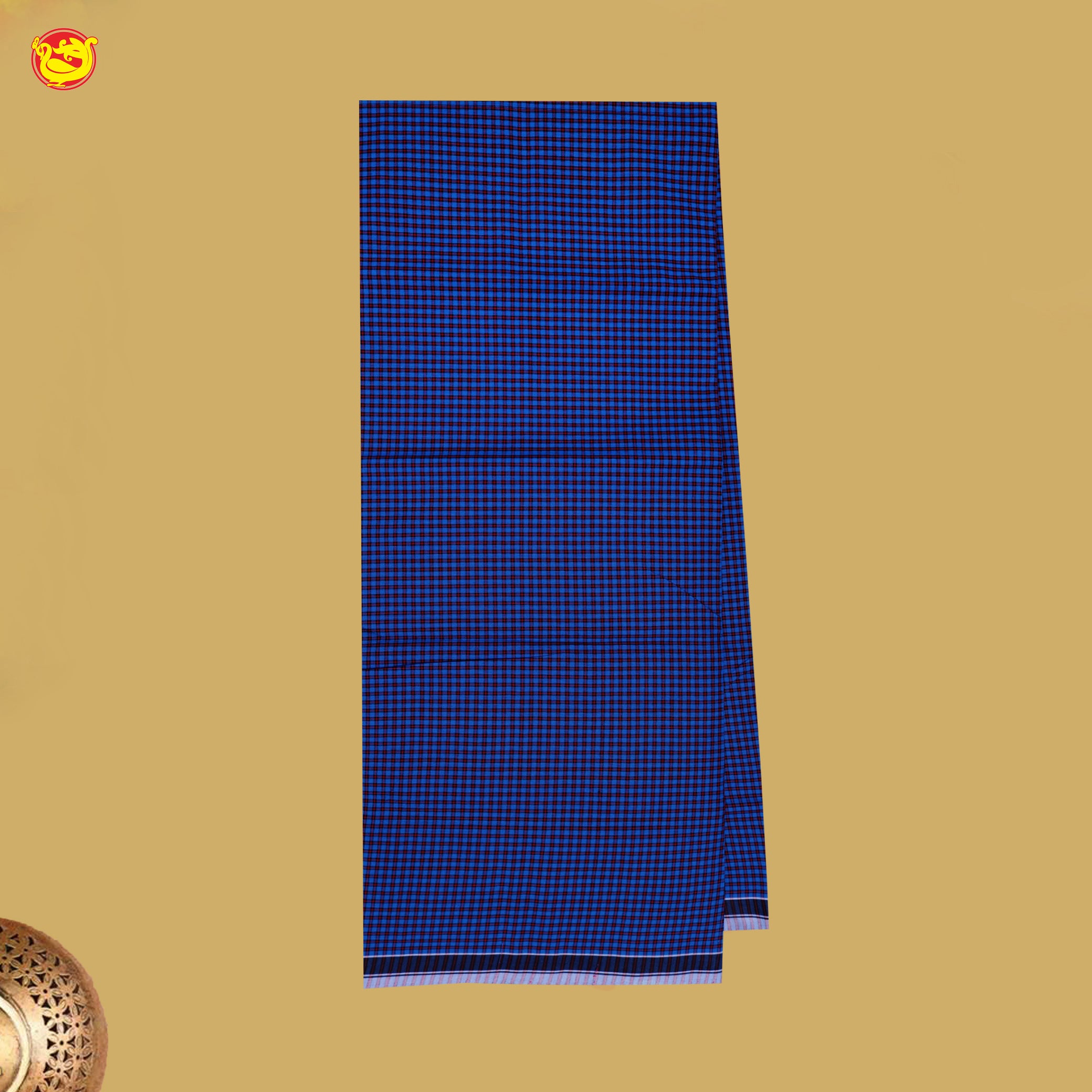 Men’s Checked Cotton Stitched Lungi